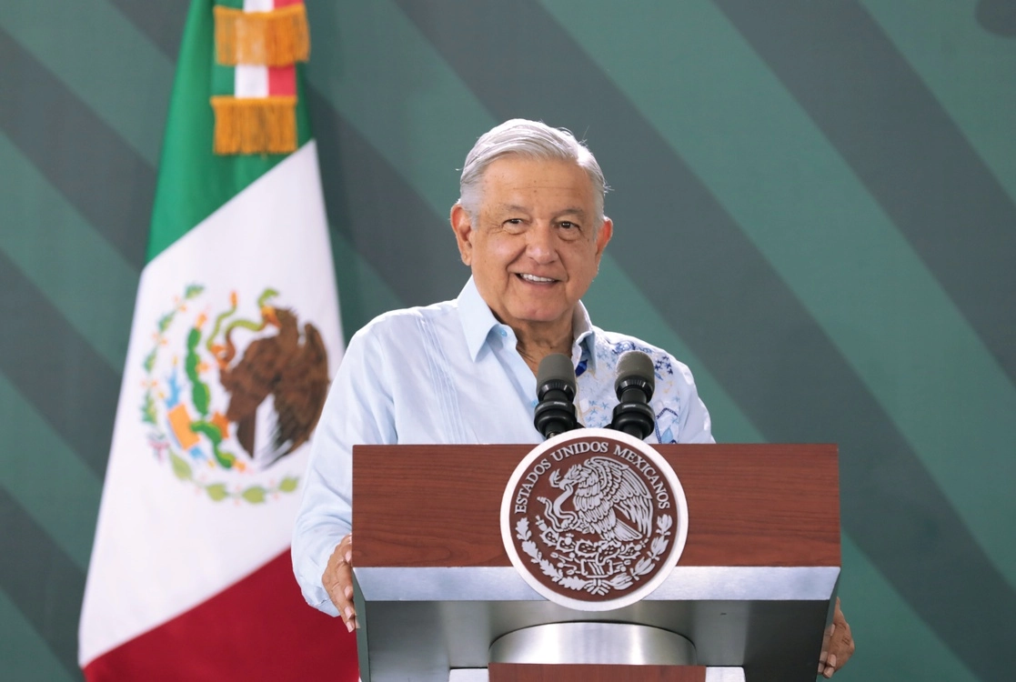El presidente López Obrador ofrece este lunes su conferencia desde Tuxtla Gutiérrez, Chiapas. Foto cortesía Presidencia