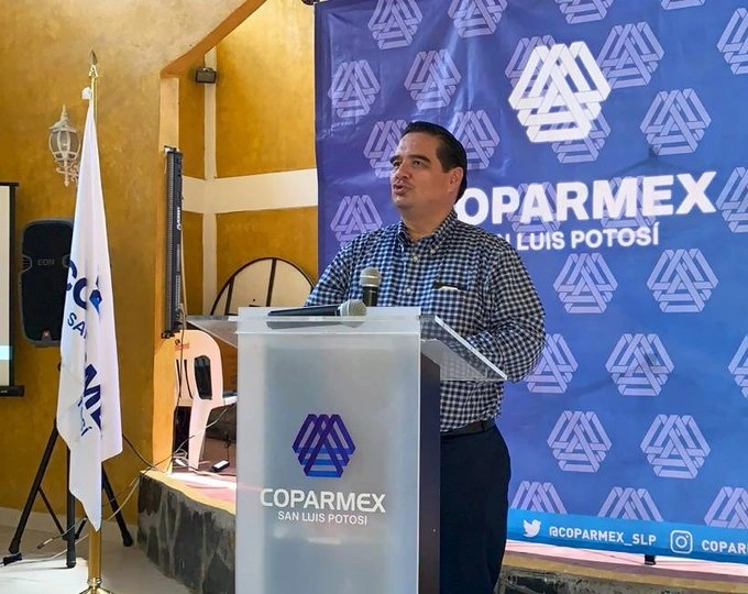 Julio César Galindo Pérez, líder de Coparmex en SLP, ultimado este medio día. Foto @gdehoyoswalther 