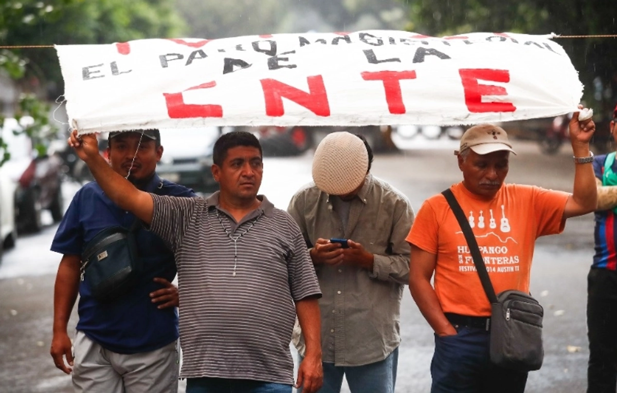 Maestros de la Sección 22 de la CNTE en Oaxaca.