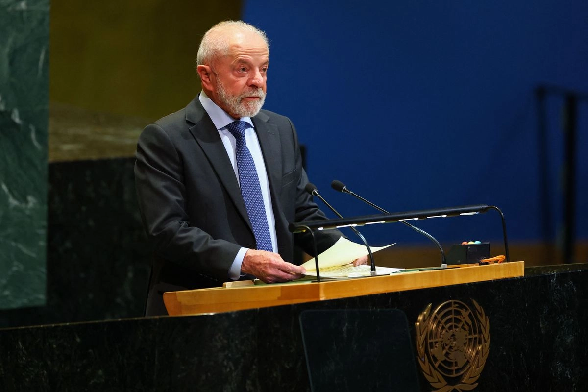 El presidente de Brasil, Luiz Inácio Lula da Silva, habla durante una Cumbre de las Naciones Unidas sobre Palestina en la sede de la ONU durante la Asamblea General de las Naciones Unidas (AGNU) en Nueva York el 22 de septiembre de 2025.
