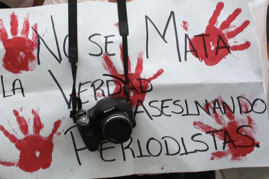 Protesta en contra de la violencia hacia periodistas en imagen de archivo. Foto Luis Castillo 