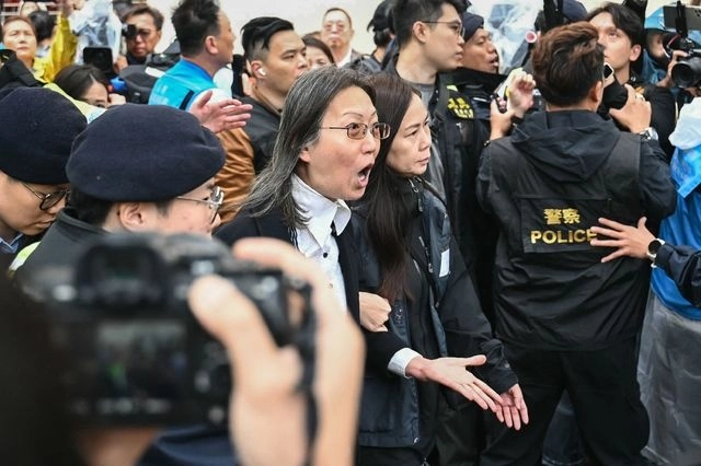 El caso de subversión involucra a activistas pro democracia de todo el espectro. Foto Afp