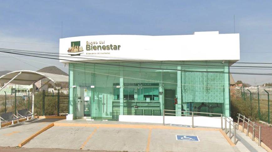 Sucursal del Banco Bienestar en El Carmen Tequexquitla, Tlaxcala. Imagen tomada de Google Maps 