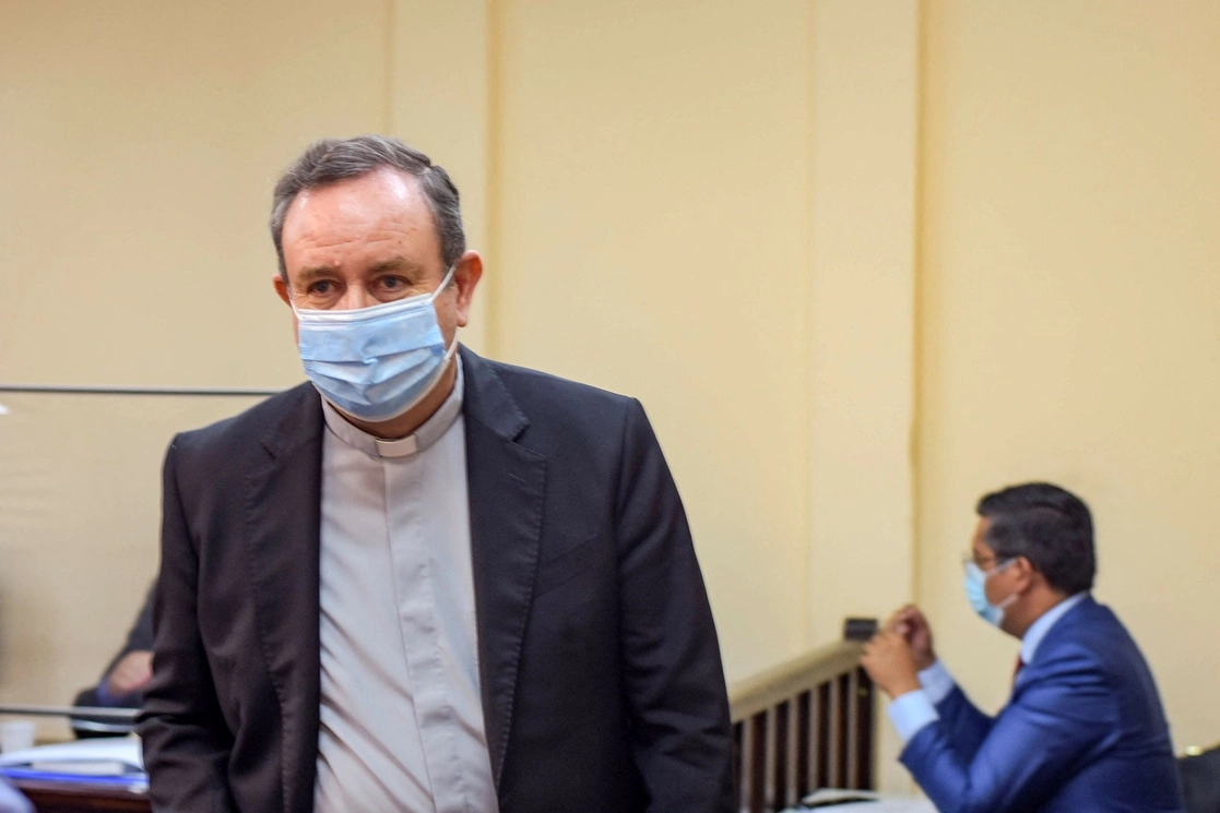 El obispo argentino Gustavo Zanchetta fue condenado a cuatro años y seis meses de prisión por abuso sexual contra dos ex seminaristas, el 3 de marzo de 2022. Foto Afp
