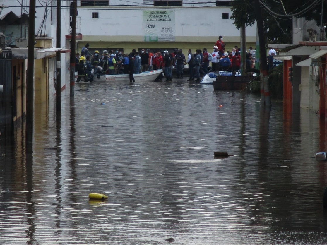 Zona inundada en Tula, Hidalgo debido a las fuertes lluvias registradas, en la que al menos 10 comunidades resultaron afectadas. Foto Juan Ricardo Montoya
