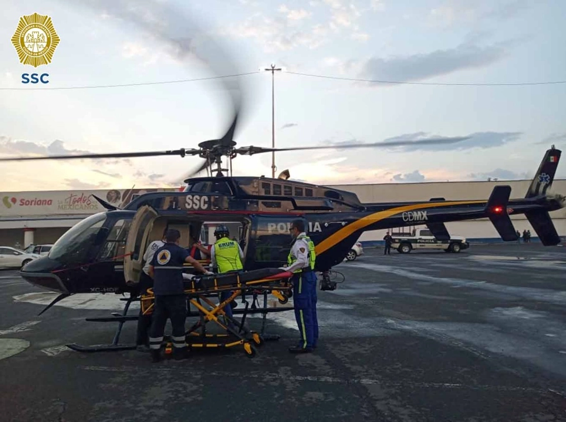 Una de las mujeres fue trasladada en helicóptero debido a la gravedad de sus lesiones. Foto SSC