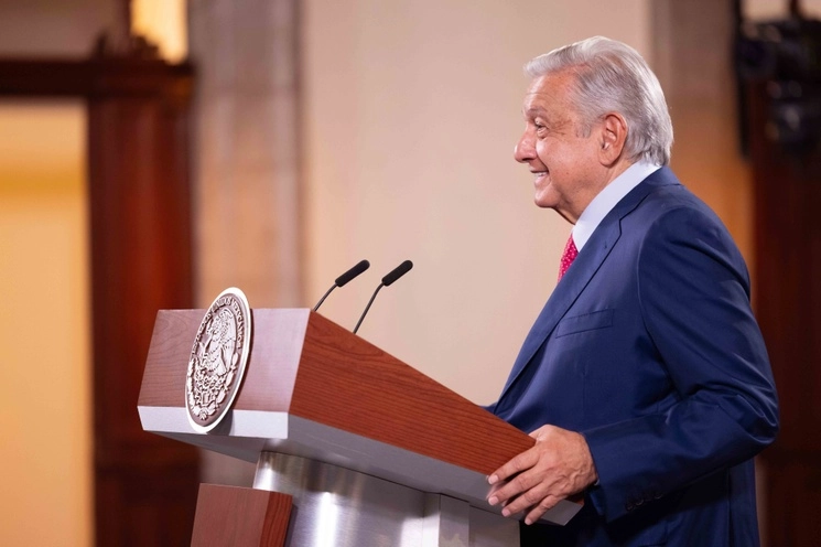 El presidente Andrés Manuel López Obrador durante su conferencia matutina en Palacio Nacional, en la Ciudad de México, el 5 de septiembre de 2023. Foto Cuartoscuro


