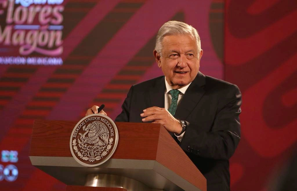 El presidente Andrés Manuel López Obrador durante la conferencia de prensa matutina desde Palacio Nacional, en la Ciudad de México, el 17 de agosto de 2022. Foto José Antonio López