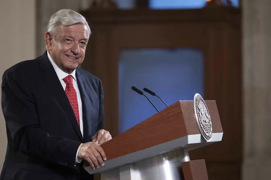 El presidente López Obrador, durante su conferencia de esta mañana de miércoles 30 de noviembre. Foto cortesía Presidencia 