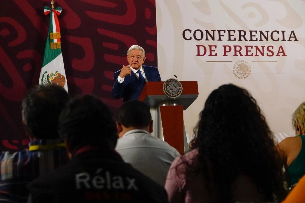 El presidente López Obrador, durante su conferencia de prensa de este viernes 7 de junio. Foto Cuartoscuro 