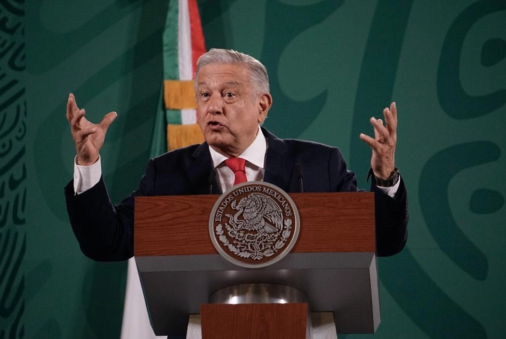 El presidente Andrés Manuel López Obrador, en la conferencia matutina del 11 de octubre de 2021. Foto Pablo Ramos