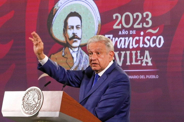 El presidente Andrés Manuel López Obrador durante su conferencia desde Palacio Nacional, el 26 de junio de 2023. Foto Cuartoscuro 