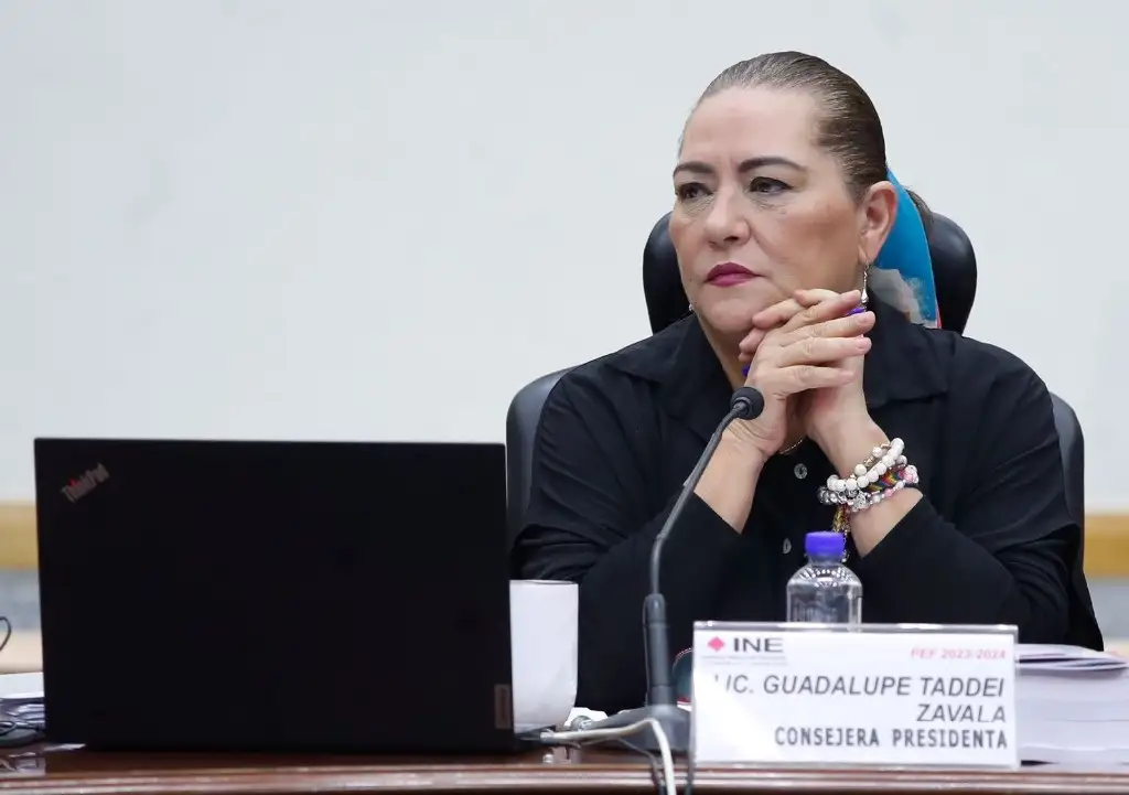 La consejera presidenta del INE, Guadalupe Taddei, durante la sesión de Consejo General de este 25 de enero. Foto Cristina Rodríguez.