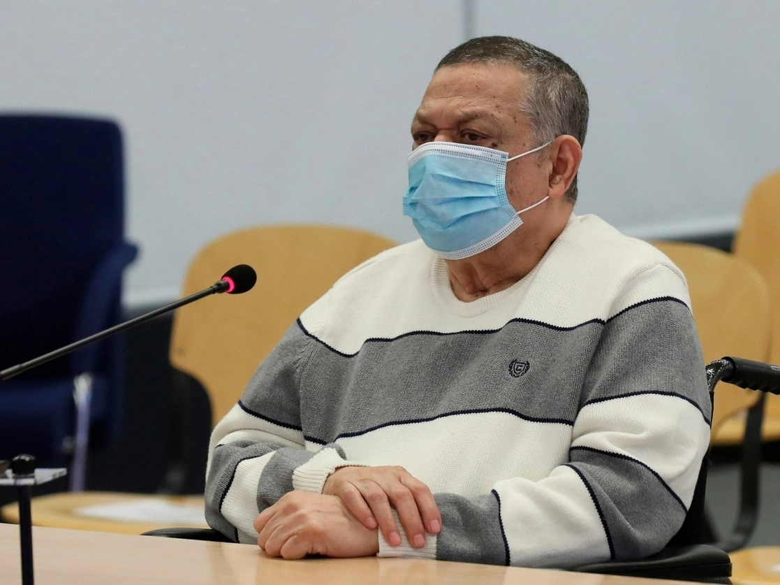 El ex coronel salvadoreño y viceministro de Defensa, Inocente Montano, durante su juicio en España. Foto Afp / Archivo 