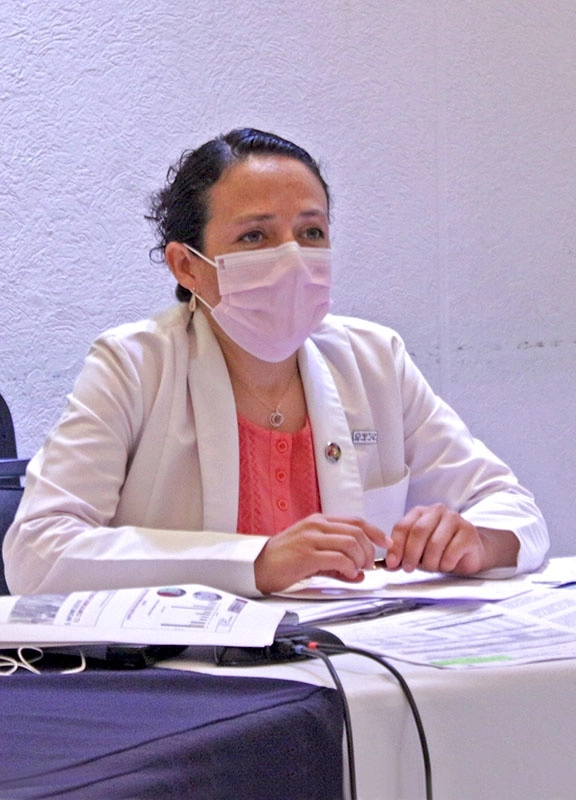 La secretaria de Salud de BCS, Zazil Flores Aldape. Foto Ssa BCS
