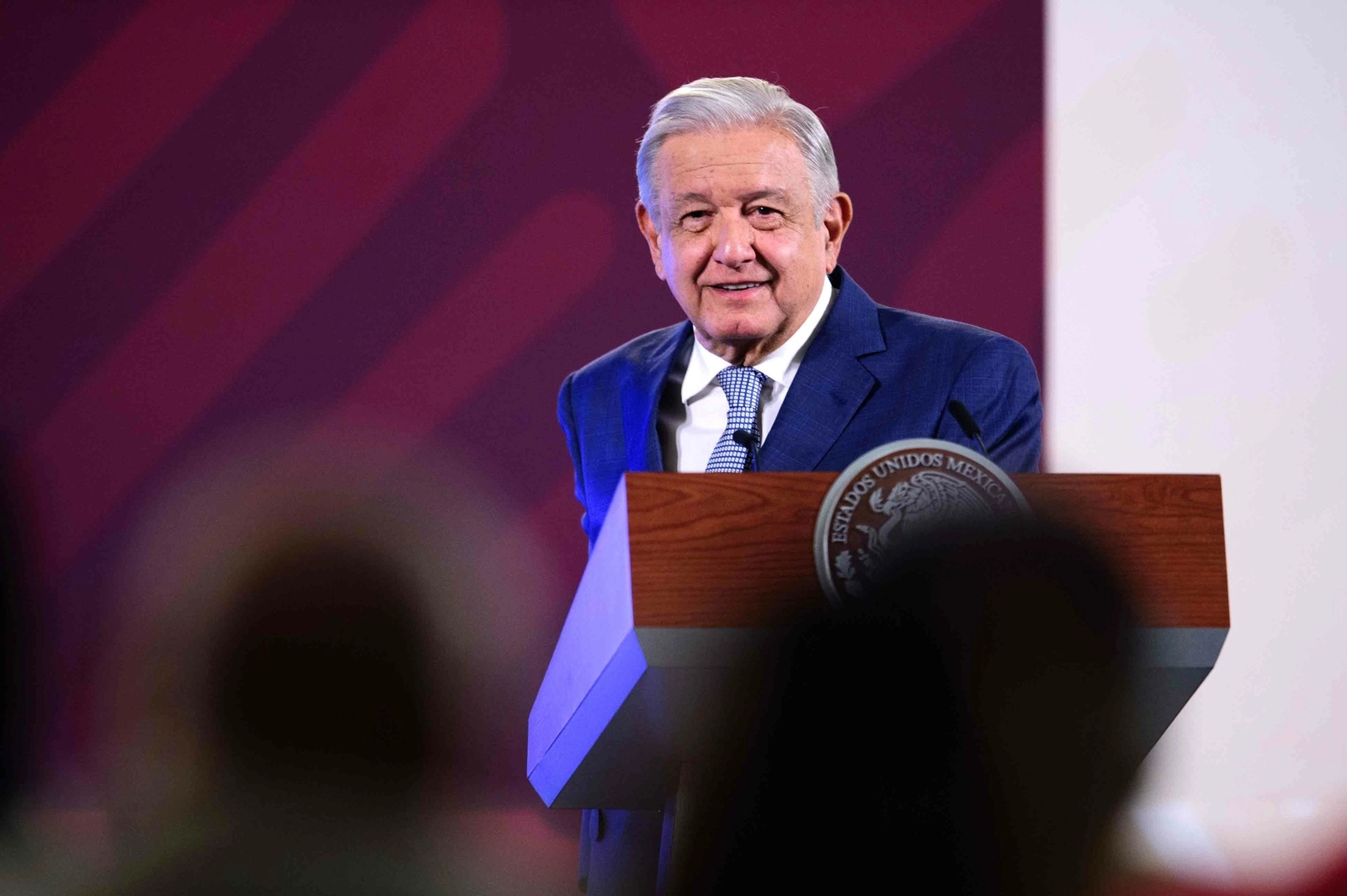 El presidente Andrés Manuel López Obrador refirió que el fenómeno migratorio “es un problema que puede agravarse”, el 18 de octubre de 2023. Foto cortesía Presidencia