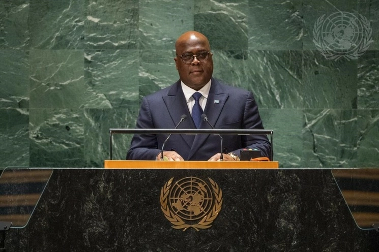 El presidente de República Democrática del Congo, Félix Tshisekedi en la ONU. Foto Europa Press