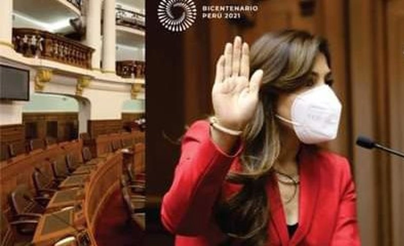 Imagen de la legisladora Lady Camones tomada de su cuenta de twitter.