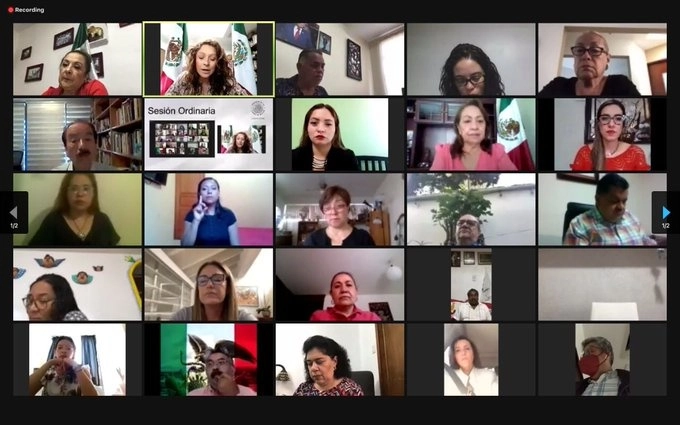 Imagen de la sesión virtual del Congreso de la CDMX donde se declaró por clausurado el periodo de sesiones. Foto @Congreso_CdMex