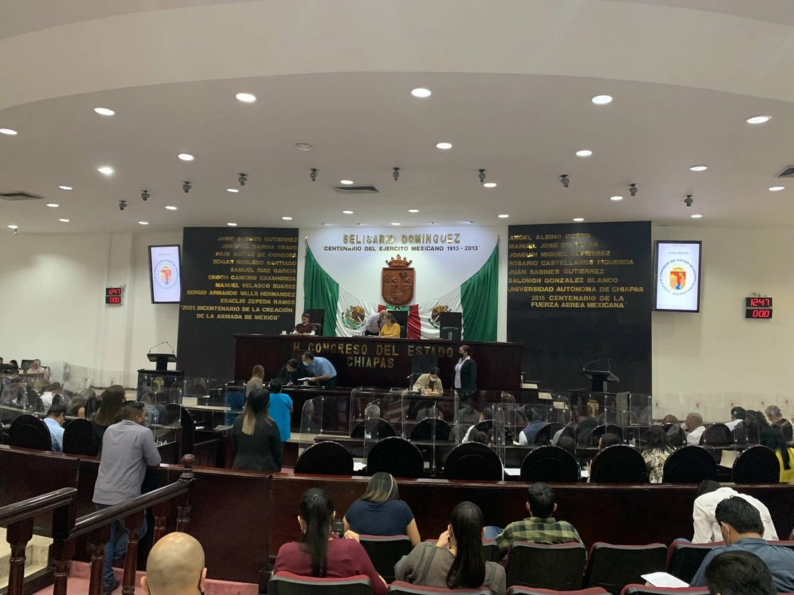 Sesión ordinaria del Congreso de Chiapas. Foto tomada del Twitter de @congresoChis / Archivo