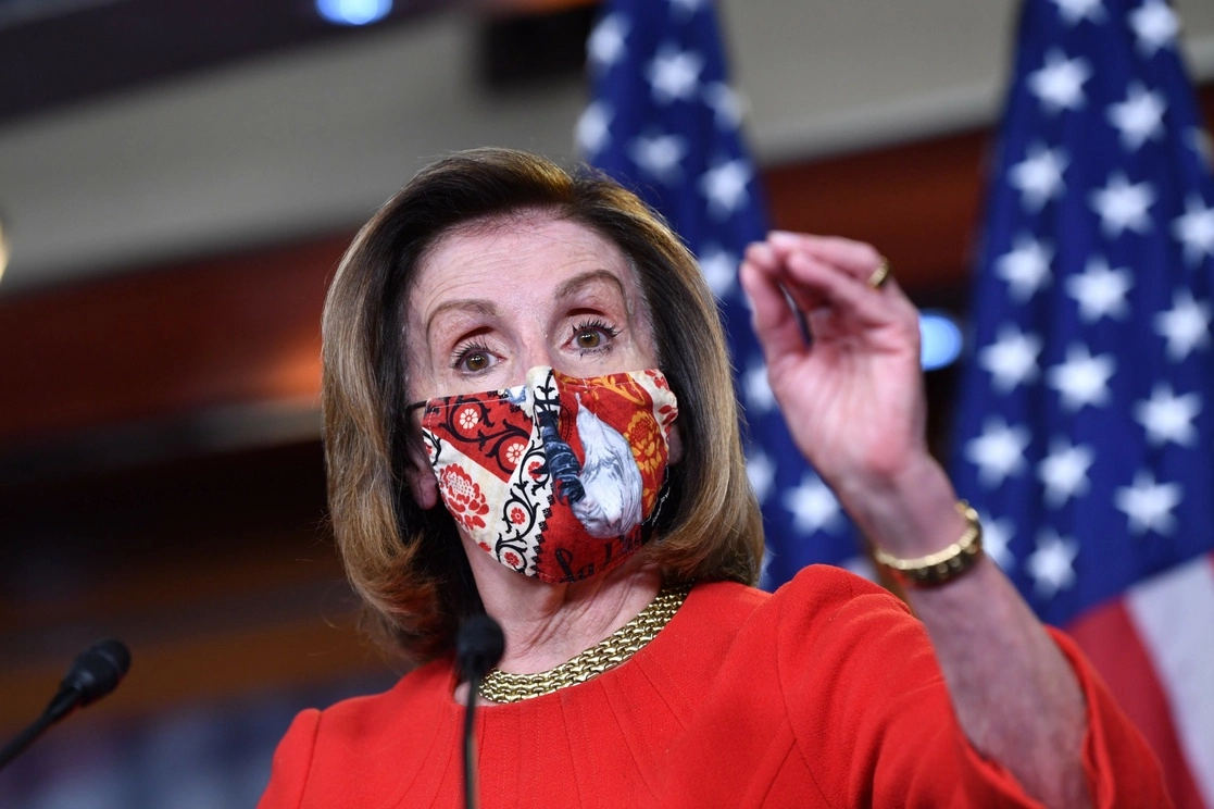 Nancy Pelosi, presidenta de la Cámara de Representantes de EU. Foto Afp