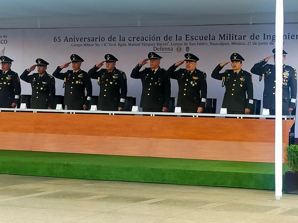 Conmemoración del 65 Aniversario de la creación de la Escuela Militar de Ingeniería, ubicada en instalaciones del Campo Militar número Uno, de la colonia Lomas de San Isidro en Naucalpan, Edomex. Foto 