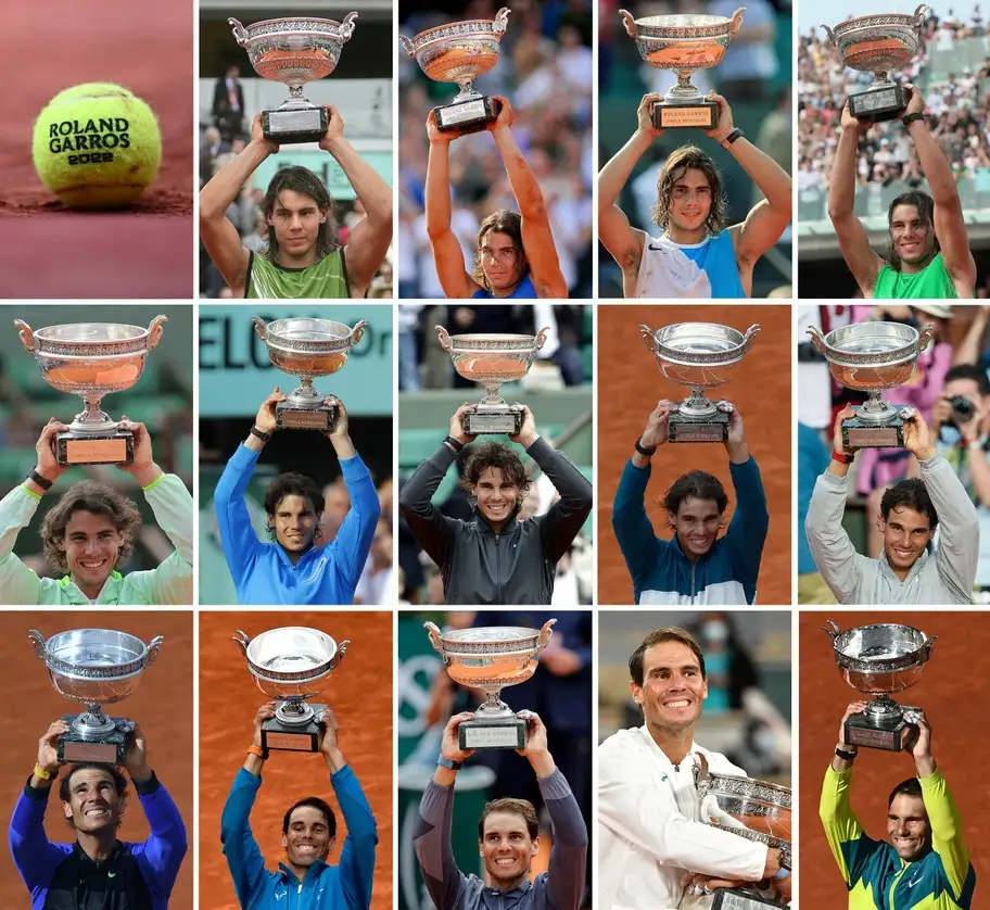 Con 14 títulos, Rafael Nadal es el máximo ganador en la historia de Roland Garros y el hombre con más ‘Grand Slam’ en su vitrina. Foto Afp