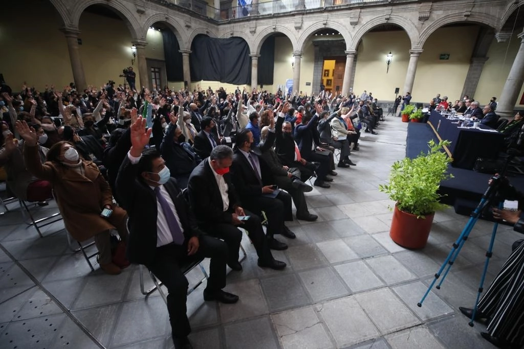Sesión del Consejo Universitario de la UNAM, realizada en la antigua Escuela de Medicina, en el Centro Histórico capitalino, el 24 de agosto de 2022. Foto José Antonio López
