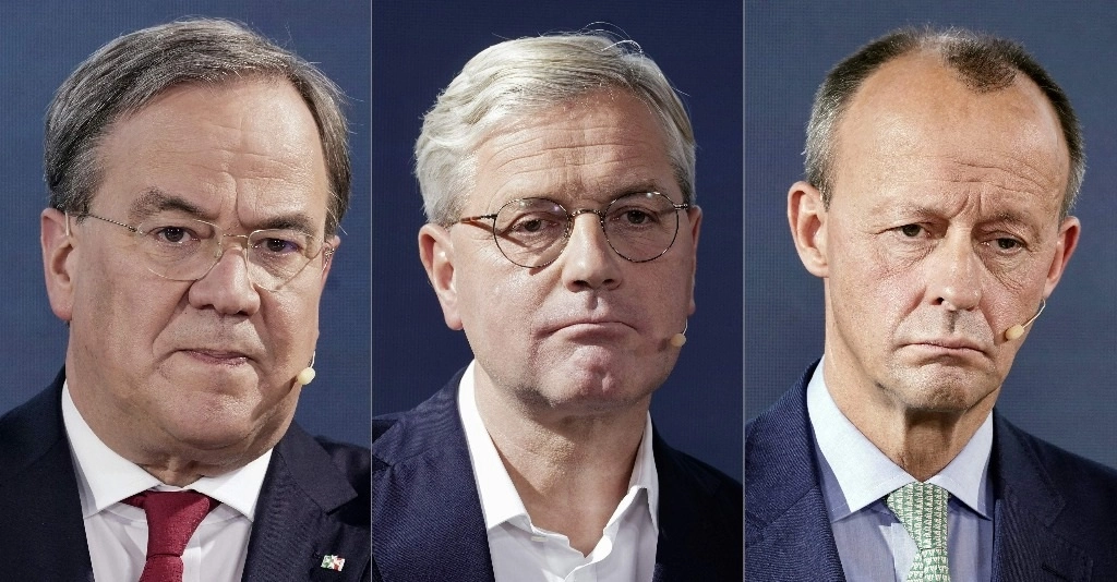 Los tres candidatos a suceder a la actual canciller. Foto Afp