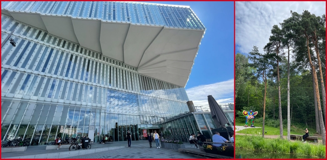 La biblioteca Deichman Bjørvika, inaugurada hace dos años, resguarda los manuscritos de la Biblioteca del Futuro, a orillas del fiordo de Oslo, diseñada por Lundhagem Architects. Foto Mónica Mateos