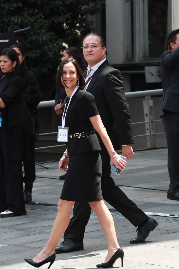 Luz Elena González Escobar durante la entrega de constancia de mayoría que acreditó a Claudia Sheinbaum como Presidenta Electa de los Estados Unidos Mexicanos, durante la sesión solemne en el TEPJF, en la Ciudad de México, el 15 de agosto de 2024. Foto Luis Castillo