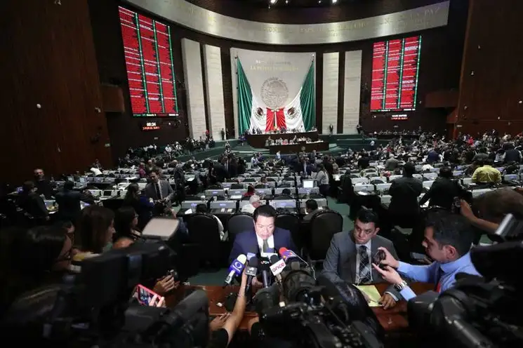 El coordinador de Morena en la Cámara de Diputados, Mario Delgado. Foto: José Antonio López 