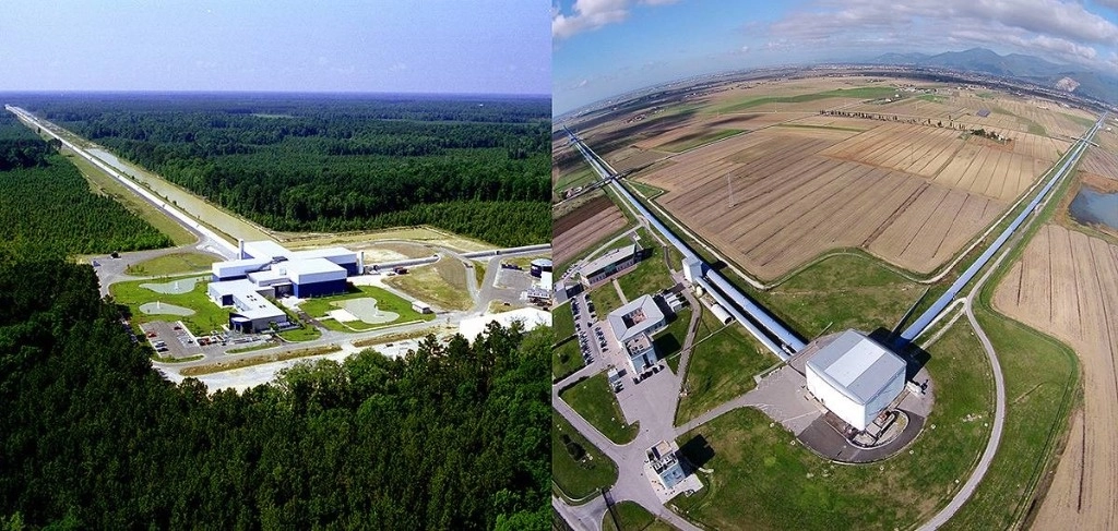 LIGO y Virgo, detectores terrestres de ondas gravitacionales en Estados Unidos y en Italia. Foto Agenciasinc