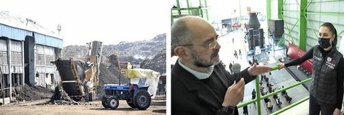 Al supervisar la planta, la jefa de Gobierno, Claudia Sheinbaum, estuvo acompañada por Luis Agustín Álvarez-Icaza Longoria, coordinador del proyecto de carbonización hidrotermal en el Bordo Poniente. Foto María Luisa Severiano