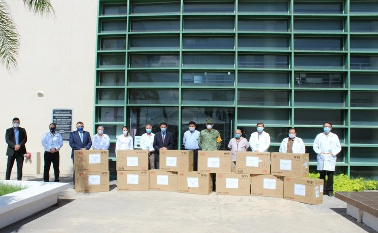 El material será distribuido en ocho hospitales del municipio. Foto Carlos Figueroa