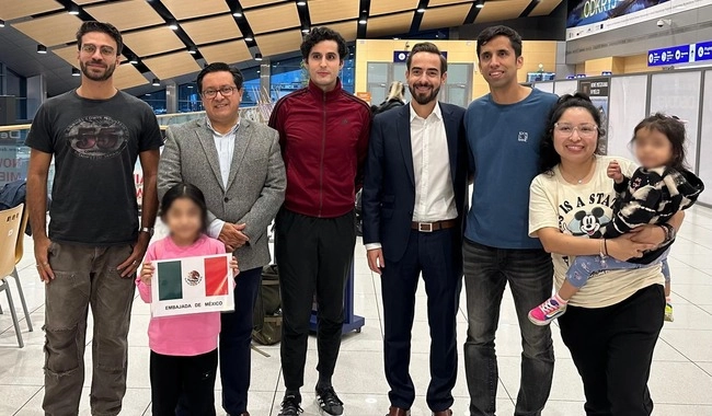 Seis personas salieron de Líbano con destino a Polonia, con apoyo de las embajadas de México en el exterior. Foto SRE