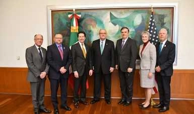 Visita de funcionarios de El Paso, Texas a la Ciudad de México. Imagen tomada https://www.gob.mx/sre/prensa