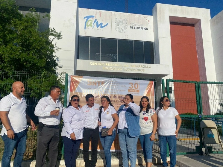 Por segundo día consecutivo, alumnos de Matamoros, Tamaulipas, siguen sin clases derivado por el paro general convocado por la sección 30 del SNTE, el 7 de septiembre de 2023. Foto Julia Le Duc