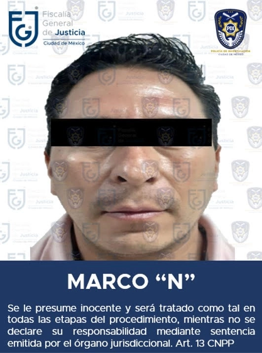 Policías ejecutaron una cuarta orden de aprehensión contra Marco Antonio “N” -colaborador del llamado Clan Barrios. Foto FGJCDMX