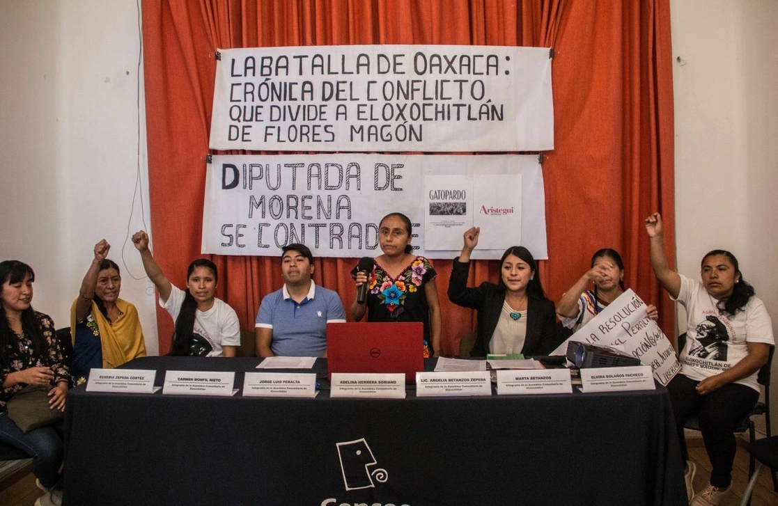 Familiares de los presos, durante una conferencia de prensa en 2019. Foto Cuartoscuro 