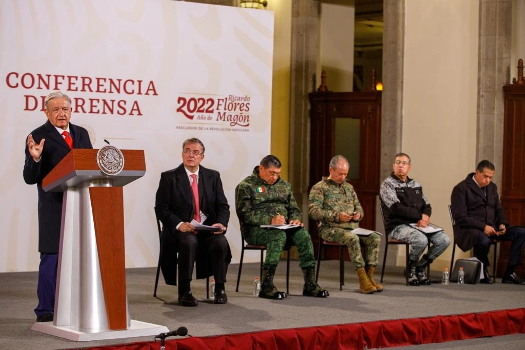 El presidente Andrés Manuel López Obrador durante su conferencia de prensa matutina en Palacio Nacional, el 20 de diciembre de 2022. Foto Pablo Ramos