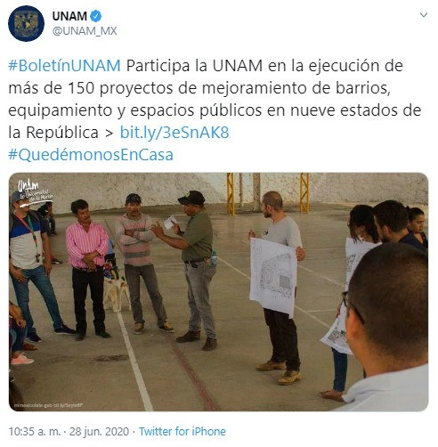 Imagen tomada del Twitter @UNAM_MX
