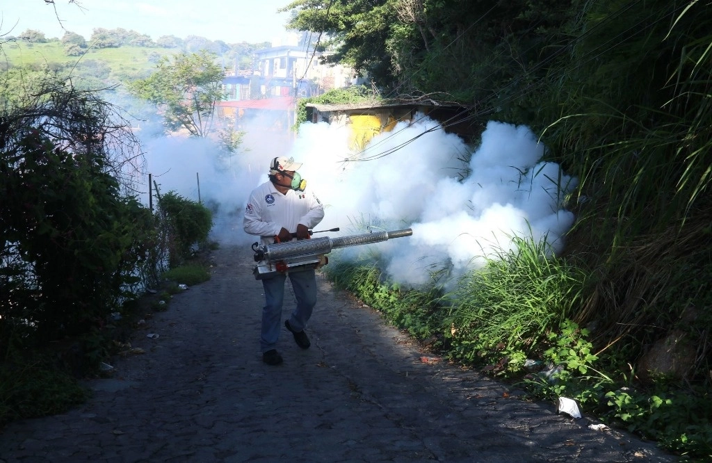 Realizan jornada de termonebulización contra el mosquito del dengue en calles de Cuernavaca, Morelos, el 24 de agosto de 2023. Foto Cuartoscuro 