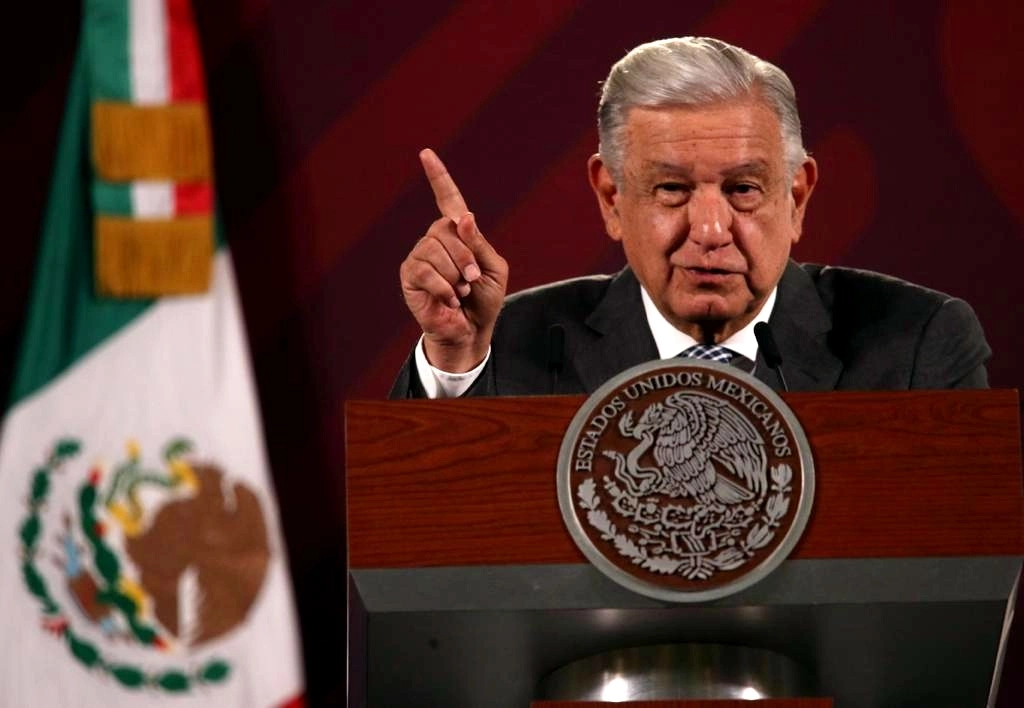 El presidente Andrés Manuel López Obrador durante su conferencia matutina en Palacio Nacional, en la Ciudad de México, el 14 de marzo de 2023. Foto María Luisa Severiano