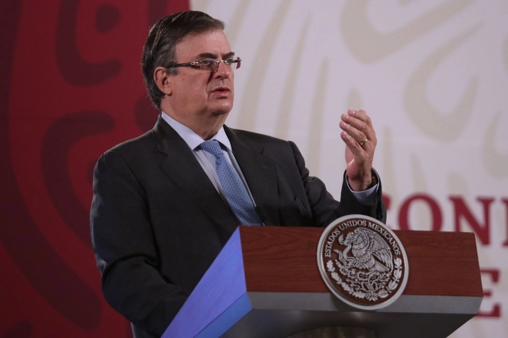 El canciller Marcelo Ebrard durante conferencia de prensa este 30 de septiembre de 2020. Foto Cuartoscuro