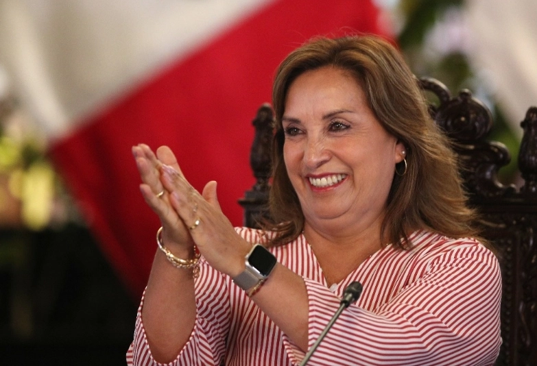 Dina Boluarte, presidenta de Perú. 