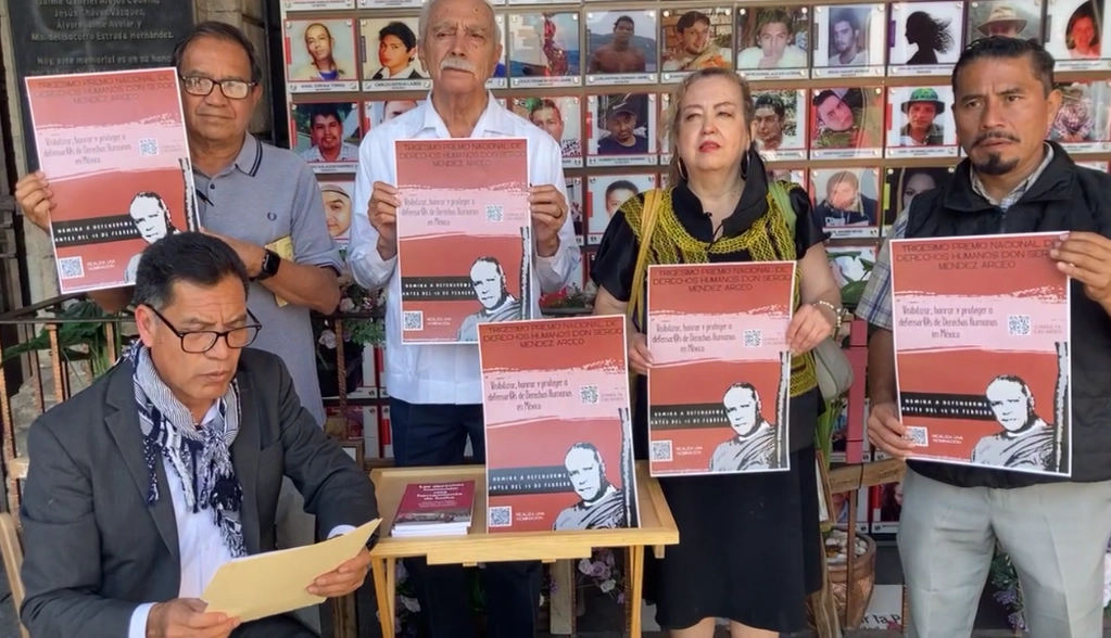 Organizaciones sociales convocaron a la edición 30 del premio de DH “Don Sergio Méndez Arceo” 2025. Foto Facebook Premio Nacional
