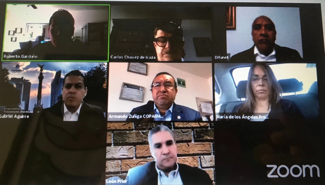 La Coparmex hizo un exhorto a los partidos políticos en la Ciudad de México para que verifiquen bien a los candidatos que los abanderarán. Imagen tomada de la transmisión de reunión de la Coparmex por Zoom