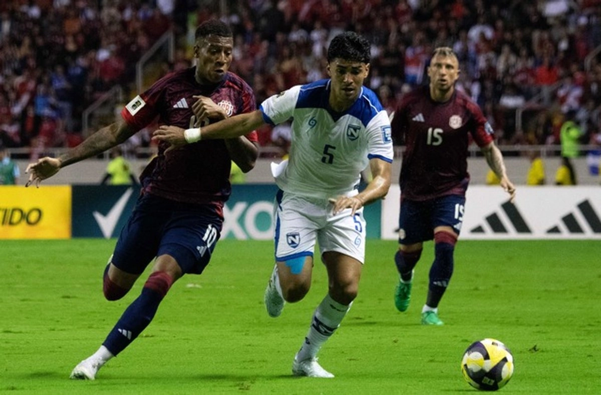 Las anotaciones para los ticos llegaron de los botines de Alonso Martinez, quien marcó un doblete, así como tantos adicionales de Manfred Alonso y Francisco Calvo, quien marcó un golazo. Foto

