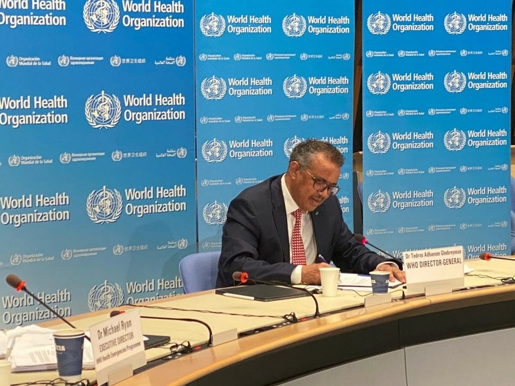 Tedros Adhanom, director general de la Organización Mundial de la Salud. Foto tomada del Twitter de @DrTedros
